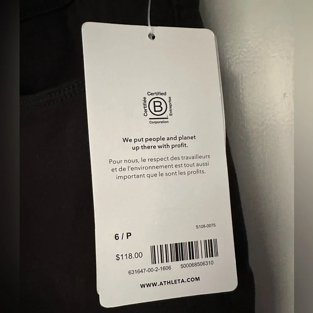 Athleta Women’s Flex Ultra Skinny Jean, size 6P. Black. New with tags. - Picture 7 of 7